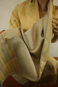 szal jedwabny żakardowy mięsisty 00457001 