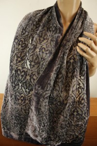 elegancki szalik  jedwab z welurem 0333908 