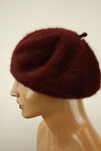 beret damski z angory  / 058703 / rozm.52-57 cm  