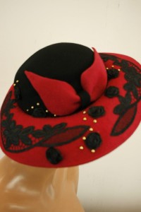 ekskluzywny kapelusz sierść królicza od modniarki hand made 001401 /  r.56-59 cm 