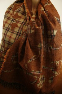 szal 100% wełna we wzory klasyczne PASSIGATTI  0520770 ITALIA