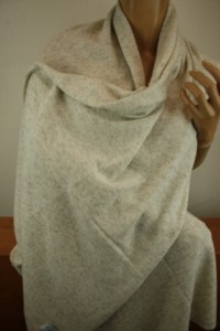 włoski szal kaszmir z wełną w etui  ITALIA 0032033 jasna popiel