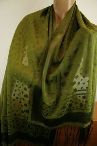 elegancki szal  jedwab z welurem 033208020