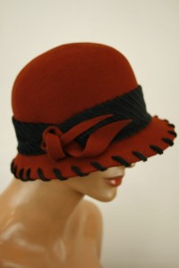 kapelusz 100% wełna filc od modniarki hand made 06706902 /  r.54-56 cm 