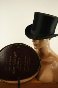 cylinder  ORYGINALNY przedwojenny sierść królicza  z pudełkiem  rozm. 53-54  / 014523201 butikdominiki.pl 