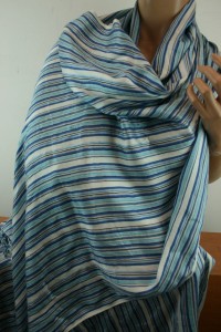 szal jedwabny żakardowy mięsisty 00458621