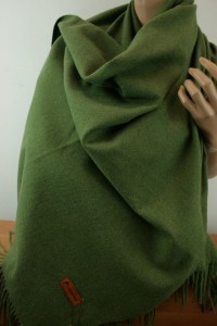 duży  miękki szal ciepły  z kaszmirem  00086054 zieleń