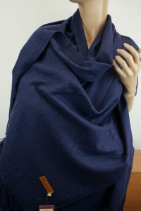 duży  miękki szal ciepły  z kaszmirem  000086055 granat