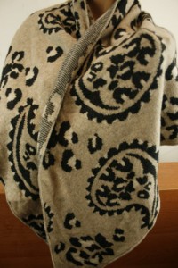  chusta  wełniana dzianinowa z kaszmirem  - 0055055