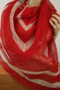 apaszka wełniana chusta ażur wełenka moherek  /  082099