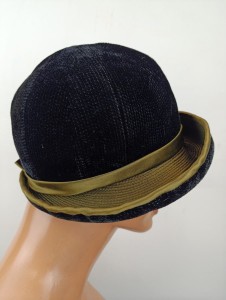 kapelusz aksamitny od modniarki na podszewce / 5522280  / welur  r.53-55,5 cm 