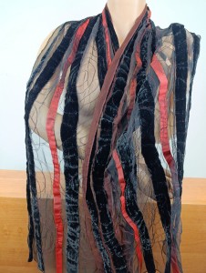 elegancki szal  jedwab   z welurem 03336220