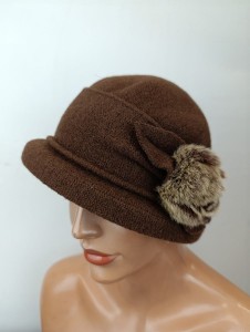 elegancka czapka wełniana new wool  ANNA /  777047  / r.52-55 cm