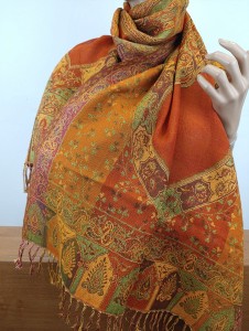 elegancki szalik  szal we wzory cieplejszy wełna cienka  0555633 2-stronny