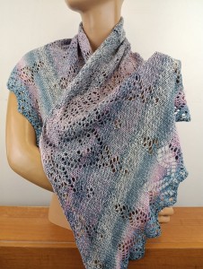 chusta dzianinowa wiskoza nić kordonek - 00588410  hand made