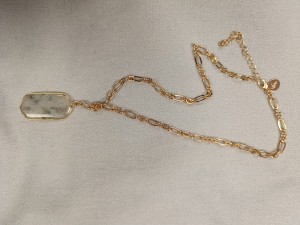 wisior naszyjnik na łańcuszku AGAT kamień naturalny   001520609