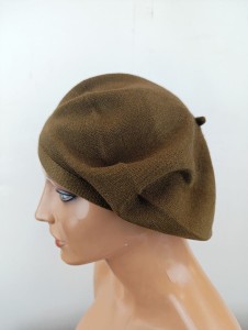 beret damski lekki  r.52-57/ MARTA 147404 brąz tabaczkowy
