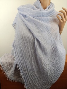 duży szal wełna z bawełną  szlachetny  mgiełka  GNC 0236559 / 120x200 cm 