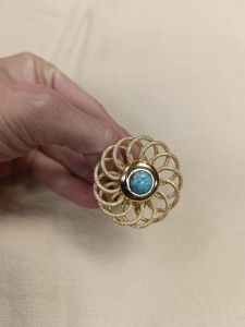 zapinka do apaszki ,gawroszki ,szala /  0036711 z turkmenitem