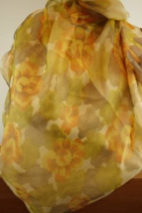 jedwabna apaszka mgiełka podwójna  80x80 cm 0407803