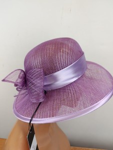 ekskluzywny kapelusz  r.53-59 cm / ITALIA   0240302 fiolet lila stonowany (1)
