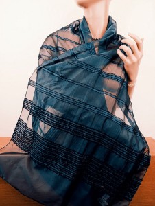 szal wieczorowy organtyna granatowy  00522240