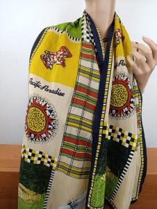 szal szalik  jedwabny mięsisty 100% jedwab  2231060