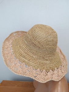 kapelusz do walizki rafia rozm. uniwersalny 54-60 cm  / 0205501  brzeg nude 