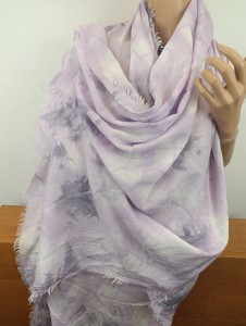 duży lekki zwiewny szal JW 580062  jedwab/wis ITALIA   CODELLO na ramiona i pod szyję 