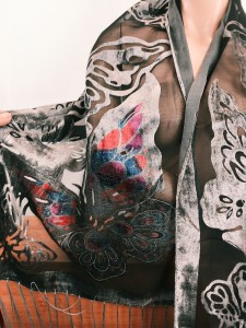 szal  z welurem aksamitem  elegancki 04155011