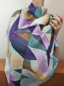 jedwabna apaszka  lekka 85x85 cm /100% jedwab 0407089