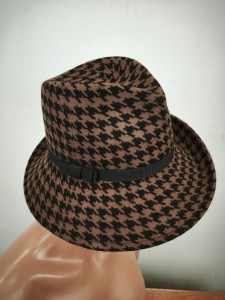 włoski kapelusz wełna asymetryczny  ITALIA COMPLIT  r.54-58 cm  / 14070700 pepito brąz czerń