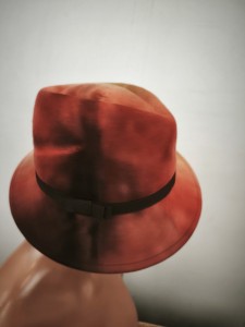 włoski kapelusz filcowy asymetryczny  ITALIA COMPLIT  r.54-57 cm  / 1400304 cieniowany rudo-brąz-beż