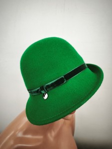 włoski kapelusz filcowy wełniany ITALIA COMPLIT  r.53-56 cm  / 1400510 zieleń szmaragd