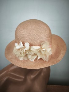 kapelusz sizalowy lekki  słomka naturalna 0927704 / r.52-54 cm lekki łosoś brzoskwinia