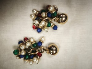 duże lekkie  klipsy do uszu wiszące vintage 00166804