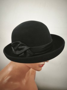 kapelusz damski sierść włosowy od modniarki r.53-56 cm  /  1492155 czarny 