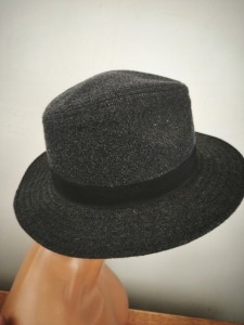 kapelusz wełniany szyty TM 083501 / R.57-59 cm / antracyt grafit