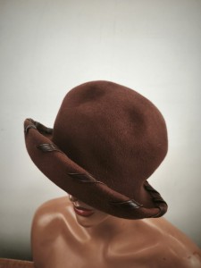 kapelusz damski sierść od modniarki r.53-57 cm / 0476185 brąz