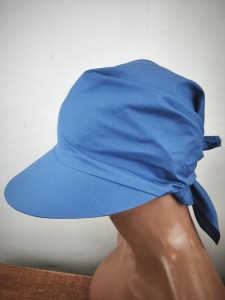 chustka z daszkiem 100%  bawełna   r. uniwersalny  / DD  0039010 niebieski bławatny