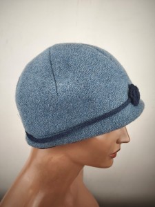 czapka damska dzianinowa wełniana  ocieplana   / 1044980  / r.52-55 cm 
