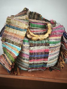 duża torebka bawełniana sznurki boho ITALIA 0052341 