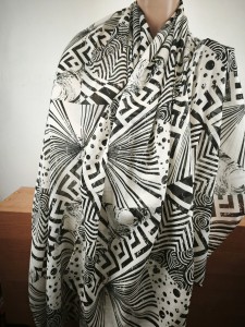 duży szal lekki  100% bawełna 70x180 cm / 0010688