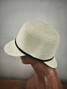 czapka  kaszkiet letni do walizki r.54-57 cm  / Sherlock  0525904 ekri krem jasny beż