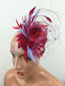 fascynator  pióra naturalne  0031944 róż fiolet