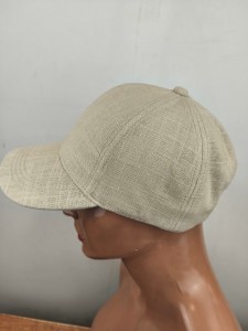 dżokejka czapka len naturalny rozmiar uniwersalny / 0956503 beż