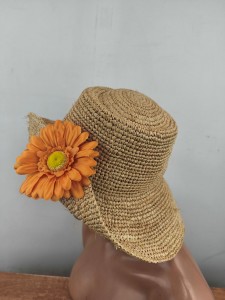 kapelusz słomka do walizki ! 0484600 / r.53-57 cm  rafia  naturalna 