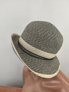 kapelusz miejski do walizki  r.53-56,5 cm / 0300181 beż czarny melanż