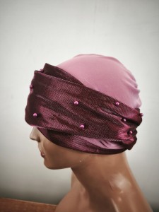 turban  od plastyczki   rozm.  52-57 cm głowa /  05102551 brudny róż