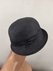elegancki kapelusz sizalowy / 0900711 /  r.52-55 cm od modniarki czarny